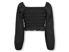 Kids ONLY black puff sleeve top